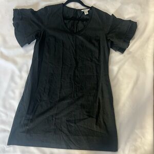 Tommy Bahama Black Flutter Sleeve Tunic Top